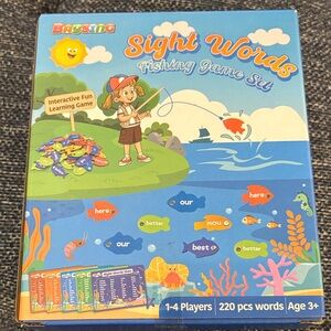 Colorful Sight Words Fishing Game Set